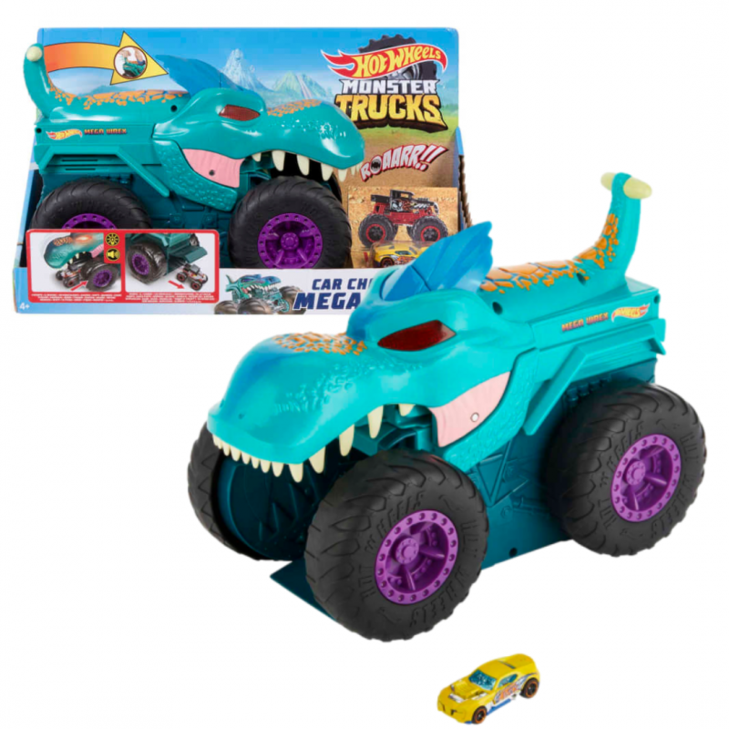 Hot Wheels Monster Truck Po Eracz Aut Mega Wrex Zestaw Autko Gyl