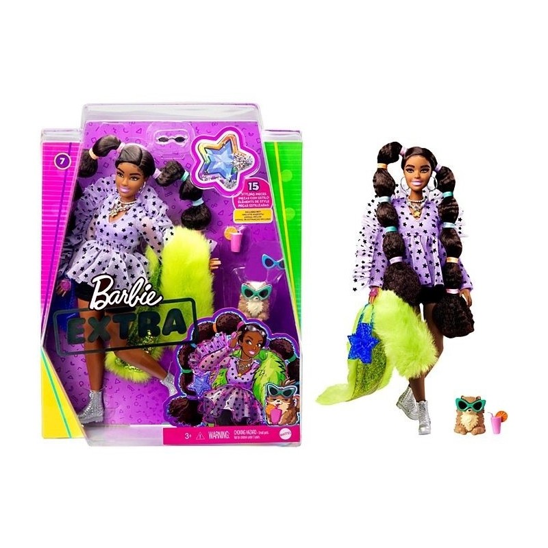 Barbie Extra Moda Lalka Zwierz Tko Akcesoria Grn Mattel Kolor