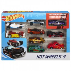 Hot Wheels 1:64 Zestaw 9 samochodów X6999 MIX Mattel