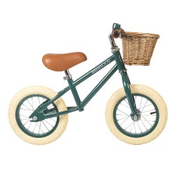 Banwood rowerek biegowy FIRST GO z koszykiem dla dzieci 2,5-5 lat green