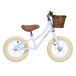 Banwood rowerek biegowy FIRST GO z koszykiem dla dzieci 2,5-5 lat sky