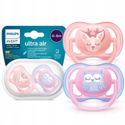 Smoczki uspokajające Ultra Air 0-6m girl 2szt. SCF085/02 Philips Avent