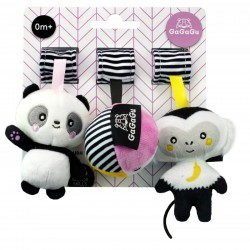 Pluszowe zabawki Panda Małpka Piłka 9785 GaGaGu