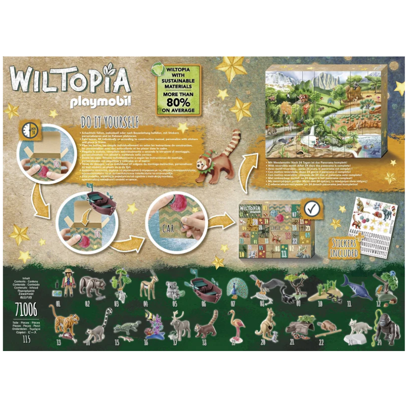 Wiltopia Podróż po świecie zwierząt Kalendarz Adwentowy 71006 Playmobil 