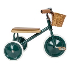 Banwood Rowerek trójkołowy Trike z koszykiem dla dzieci 2-6 lat Dark Green