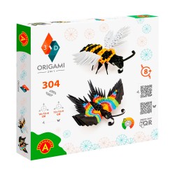 Alexander Origami 3D Motyl/Pszczoła 2w1 304 el. zestaw kreatywny 8+ ALE2566