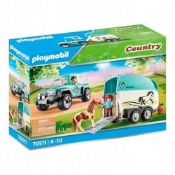 PLAYMOBIL country 70511 Samochód z przyczepą dla kucyka