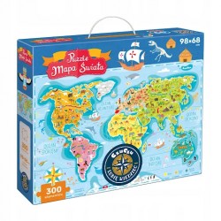 CZUCZU Puzzle Mapa świata 300el. dla dzieci 7+ 49193