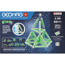 Geomag Glow Recycled 60el. klocki magnetyczne 3+ G338 Trefl