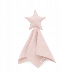 Doudou star 100% cotton muslin kocyk przytulanka gwiazda Powder Pink Yosoy