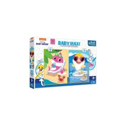 Puzzle Baby Maxi 2x10 Wesoły dzień rekina 43005 Trefl