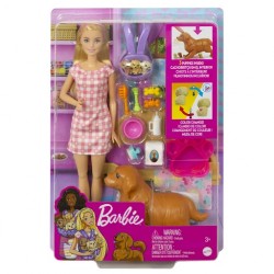 BRB Barbie Narodziny piesków Zestaw+lalka HCK75 Mattel