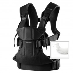 BABYBJORN - nosidełko ONE Czarny+śliniaczek do nosidełka ergonomicznego One