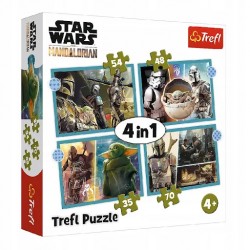 Puzzle 4w1 Mandalorian Star Wars 34397 Trefl