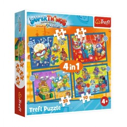 Puzzle 4w1 Super akcja 34390 Trefl