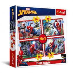 Puzzle 4w1 Bohaterski Spider-Man 34384 Trefl