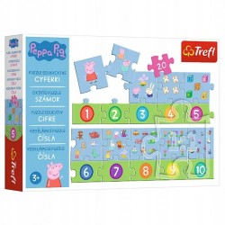 Puzzle 20el. Edukacyjne Cyferki. Świnka Peppa 15579 Trefl