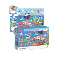 Puzzle - sorter Transport 18el. 300158 Dodo