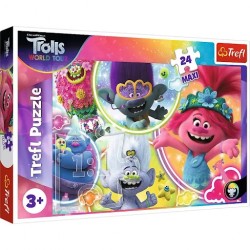 Puzzle Maxi 24el.Muzyczny świat Troli 14318 Trefl