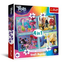 Puzzle 4w1 Trasa koncertowa Troli 34336 Trefl