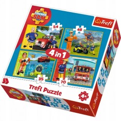 Puzzle 4w1 Strażak Sam na ratunek 34311 Trefl