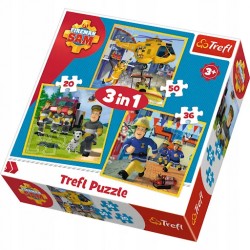 Puzzle 3w1 Strażak Sam w akcji 34844 Trefl