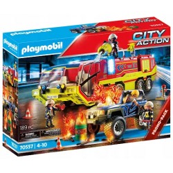 City Action 70557 Akcja Straży Pożarnej z pojazdem gaśniczym Playmobil