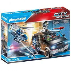 City Action 70575 Policyjny helikopter: Pościg za samochodem Playmobil