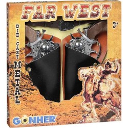 Gonher far West Zestaw kowbojski 2 rewolwery metalowe+pasek 148/0