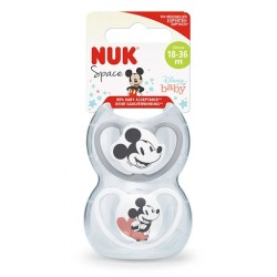 Smoczek gryzak silikonowy 18-36 m Space Myszka Miki  2szt. 177176A Nuk