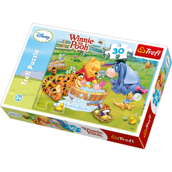 Puzzle 30 el. Kąpiel Prosiaczka Kubuś puchatek 3+ Disney 18198 Trefl