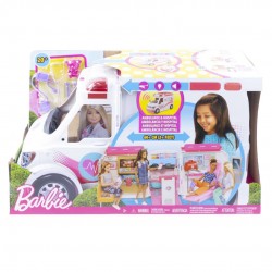 Barbie Mobilna klinika karetka światło dźwięk FRM19 Mattel