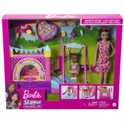 Barbie Skipper Babysitters opiekunka zestaw dmuchany zamek HHB67 Mattel