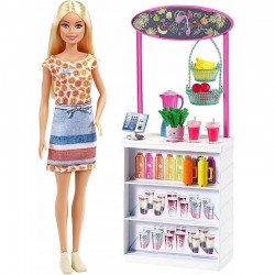 Barbie Lalka + Barek Smoothie zestaw GRN75 Mattel