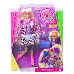 Barbie Extra Moda Lalka + Zwierzątko + Akcesoria GRN27 Mattel