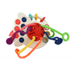 Zabawka sensoryczna gryzak Pull string toy 15658 Lean Toys
