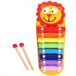 Cymbałki lew drewniane kolorowe dla dzieci 18m+ AC7641 Smily Play