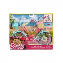 Barbie rower z kaskiem i koszykiem z kwiatami DVX55 Mattel