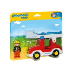 Playmobil 1.2.3. 6967 Wóz strażacki z drabiną
