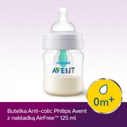 Butelka Anti-Colic z nakładką AirFree 125 ml SCF810/14 Philips Avent