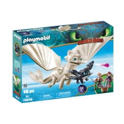 Playmobil Dragons 70038 Biała Furia z małym smokiem i dziećmi
