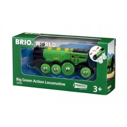 World duża zielona lokomotywa na baterie 33593 BRIO