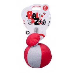 Piłka czerwono-szara miękka sensoryczna 80304 BaliBazoo