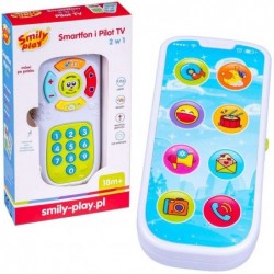 Smartfon i pilot TV Zabawka 2w1 dla dzieci 18m+ dźwięk  SP83660 Smily Play