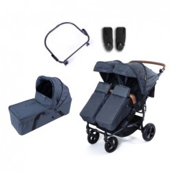 Wózek Easy Twin 3.0S Air + gondola prawa + adaptery Baby Monsters