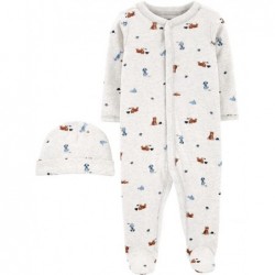 Pajac niemowlęcy piżama z czapką Pies 1I732910 Carter's