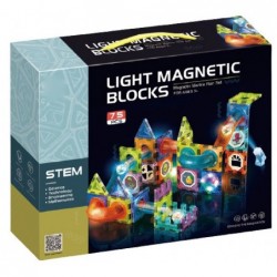 Klocki magnetyczne Light Magnetic Blocks światła 75 el. HM201487 HH Poland