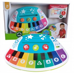 Pianinko interaktywne+6 kart z nutami Keyboard dla dzieci 18m+ 45147 Dumel Discovery