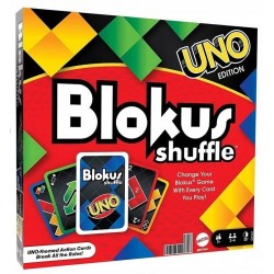 Uno Blokus Shuffle Gra strategiczna z kartami edycja GXV91 Mattel