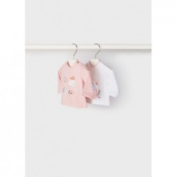 Kompl. niemowlęcy 2 koszulki długi rękaw Pale blush 1003 Mayoral